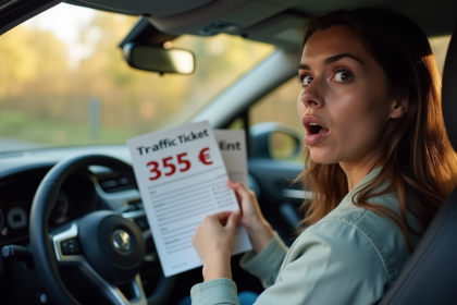 Personne surprise avec amende de 375 euros dans la voiture
